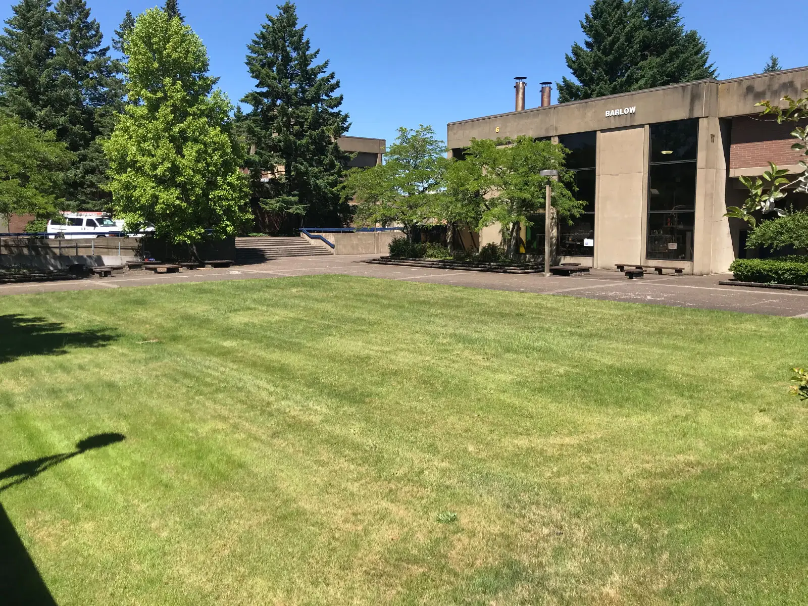 The open field quad next to Barlow Hall on the Oregon City campus The open field quad next to Barlow Hall on the Oregon City campus