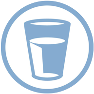 CCC Virtual Field Trip Healthy Water icon, a glass of water